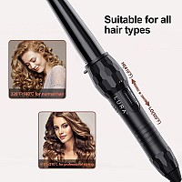 Lura Ceramic Tourmaline Coating Curling Wand 341 14 Inch Barrel Hair Curler With 2 Heat Setting 320410 Suitable For All