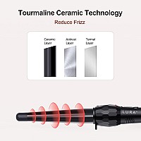 Lura Ceramic Tourmaline Coating Curling Wand 341 14 Inch Barrel Hair Curler With 2 Heat Setting 320410 Suitable For All