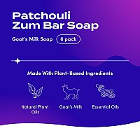 Zum Bar Goats Milk Soap Patchouli 3 Oz 6 Pack