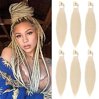 Blonde Braiding Hair Pre Stretched Ez Braiding Hair 6 Packslot 26 Inches Yaki Texture Braiding Hair Hot Water Setting Synthetic