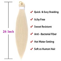 Blonde Braiding Hair Pre Stretched Ez Braiding Hair 6 Packslot 26 Inches Yaki Texture Braiding Hair Hot Water Setting Synthetic