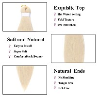 Blonde Braiding Hair Pre Stretched Ez Braiding Hair 6 Packslot 26 Inches Yaki Texture Braiding Hair Hot Water Setting Synthetic