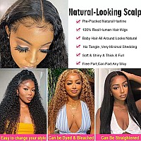 Sucoo 26Inch Deep Wave 13X4 Lace Front Wigs Human Hair Pre Plucked With Baby Hair 150 Density Brazilian Deep Curly Human Hair G