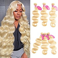 Seekomi 613 Body Wave Human Hair Bundles Same Size 24 24 24 Inch Blonde Human Hair 3 Bundles 12A Unprocessed Double Weft Brazili