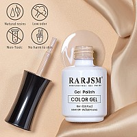 Rarjsm Milky Nude Gel Polish Opaque Light Gray Orange Cream Skin Tone Nuded Color Gel Nail Polish 15Ml Neutral Soak Off Uv Led C