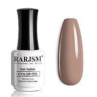 Rarjsm Gel Nail Polish Nude Chocolate Brown Milky Gel Nail Polish Opaque Skin Tone 15Ml 1 Piece Neutral Colors Soak Off Uv Led C