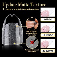 Una Gella Short Nail Tips Oval Almond Shape 240Pcs Short Oval Almond Nail Tips Full Cover Acrylic False Nails 12 Sizes Prefile