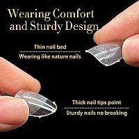 Una Gella Short Nail Tips Oval Almond Shape 240Pcs Short Oval Almond Nail Tips Full Cover Acrylic False Nails 12 Sizes Prefile