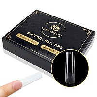 Una Gella Soft Gel Nail Tips Long Prefile 120 Square Gel Tips Xxl Full Cover Nail Tips No C Curve Nail Tips Square Gel Nails Ti