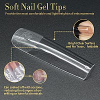 Una Gella Soft Gel Nail Tips Long Prefile 120 Square Gel Tips Xxl Full Cover Nail Tips No C Curve Nail Tips Square Gel Nails Ti