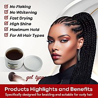 Bellatique Professional Braiding Gel Maximum Hold Gel For All Hair Types 881 Oz No Flaking No Whitening Fast Drying High