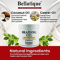 Bellatique Professional Braiding Gel Maximum Hold 1763 Oz For Natural Relaxed Dry Dull Brittle Hair No Flaking No Wh