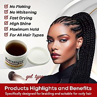 Bellatique Professional Braiding Gel Maximum Hold 1763 Oz For Natural Relaxed Dry Dull Brittle Hair No Flaking No Wh