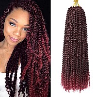 Showcoco Passion Twist Hair 36 Inch 8Packs Water Wave Passion Twist Crochet Hair Extensions Long Bohemian Braiding Hair 36Inch