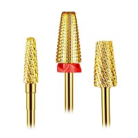 2023 Upgradeddepvko 3Pcs Nail Drill Bits Set 5 In 1 Drill Bits For Nails 332 Inches Tapered Barrel And Cone Shape Carbide N