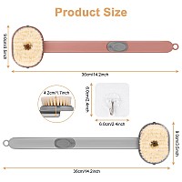 Ainiv 2 Pack Back Scrubber For Shower Long Handled Shower Brush With Soap Dispenser Exfoliating Body Scrubber For Wet Or Dry B