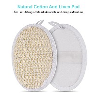 Ainiv Back Scrubber For Shower With Soap Dispenser 1 Pack Long Handled Shower Brush Replace Brush Head Linen Pad Exfoliati