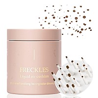 Erinde Upgrade Liquid Freckle Pen, Fake Freckles Stamp Air Cushion, Long Lasting Waterproof Quick Dry Lifelike Freckles Marker Makeup, Magic Freckle Stamp for Natural Sunkissed Makeup (02# Chocolate)