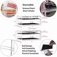 Cq Acrylic 2 Pack Clear Acrylic Drawer Organizer Countertop Stackable 5 Drawers Makeup Storage Cute Cube Make Up Organizer For D