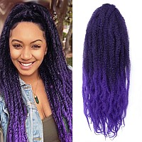 Kgbfass 24 Inch Marley Hair For Twists Long Afro Kinky Twist Marley Braiding Hair Extension Synthetic Fiber Marley Braid Crochet