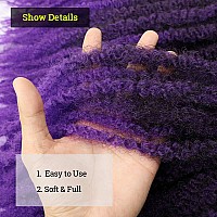 Kgbfass 24 Inch Marley Hair For Twists Long Afro Kinky Twist Marley Braiding Hair Extension Synthetic Fiber Marley Braid Crochet