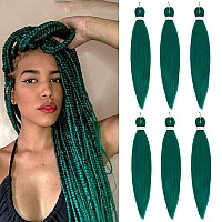 Green Braiding Hair Pre Stretched Green Ez Braiding Hair 6 Packslot 26 Inches Yaki Texture Braiding Hair Hot Water Setting Synt