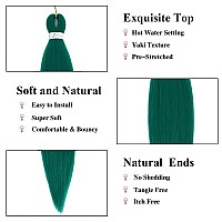 Green Braiding Hair Pre Stretched Green Ez Braiding Hair 6 Packslot 26 Inches Yaki Texture Braiding Hair Hot Water Setting Synt