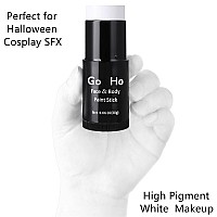 Go Ho Creamblendable Clown White Face Paint Stickfullcoverage Waterproof White Body Paint For Halloween Cosplay Jokester Zomb