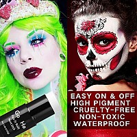 Go Ho Creamblendable Clown White Face Paint Stickfullcoverage Waterproof White Body Paint For Halloween Cosplay Jokester Zomb