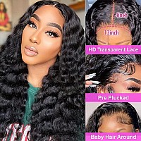 Uesoels 26 Inch Lace Front Wigs Human Hair Loose Deep Wave 13X4 Lace Front Wig Human Hair Pre Plucked With Baby Hair 180 Density