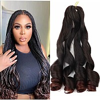 Lmzim French Curl Braiding Hair 22 Inch Bouncy Braiding Hair 9 Pack French Curles Synthetic Hair Extensions French Curly Braidin