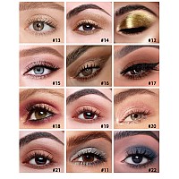 Bestland 12 Pcs Cream Eyeshadow Stick Set Matte Shimmer Rainbow Earth Colors Highly Pigmented Long Lasting Waterproof Eye Shadow