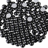 Beadsland 2880Pcs Flat Back Crystal Rhinestones Round Gems For Nail Art And Craft Glue Fix Black Ss6 1921Mm