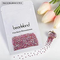 Beadsland 2880Pcs Flat Back Crystal Rhinestones Round Gems For Nail Art And Craft Glue Fixhyacinth Abss61921Mm