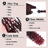 Coolbeeza 8 Packs Crochet Box Braids14 Inch With Curly Ends Bohomian Soft Net Synthetic Pre Looped Crochet Hair Extensions For