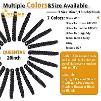 Queentas 20Inch 3Packs 8Mm Short Crochet Braiding Carrie Curl Crochet Hair For Black Women Synthetic Crochet Braids Synthetic Br