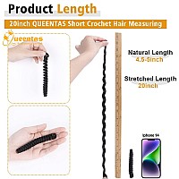 Queentas 20Inch 3Packs 8Mm Short Crochet Braiding Carrie Curl Crochet Hair For Black Women Synthetic Crochet Braids Synthetic Br