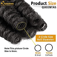 Queentas 20Inch 3Packs 8Mm Short Crochet Braiding Carrie Curl Crochet Hair For Black Women Synthetic Crochet Braids Synthetic Br