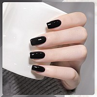 Gaoy Black Gel Nail Polish 16Ml Color 1001 Soak Off Uv Light Cure Gel Polish For Nail Art Diy Manicure At Home