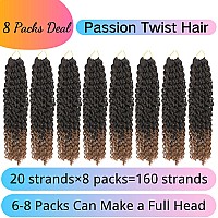 Passion Twist Hair 24 Inch Water Wave Crochet Hair For Black Women Long Passion Twist Crochet Hair For Butterfly Locs 8 Packs Cr