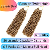 Passion Twist Crochet Hair For Black Women 12 Inch Passion Twist Hair For Butterfly Locs 2 Pack Water Wave Crochet Hair Curly Cr