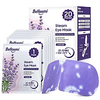 Behoomi 20 Packs Steam Eye Mask, Lavender Heated Eye Mask Disposable Warm Compress For Eyes, Self Heating Moist Heated Eye Masks, Comfortable And Relax Sleep Mask, Stocking Stuffers