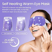 Behoomi 20 Packs Steam Eye Mask, Lavender Heated Eye Mask Disposable Warm Compress For Eyes, Self Heating Moist Heated Eye Masks, Comfortable And Relax Sleep Mask, Stocking Stuffers