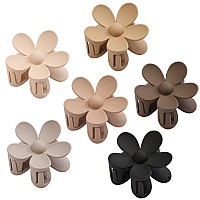 6Pcs Flower Hair Clips, Matte Hair Claw Clips, Large Claw Clips For Women Thick Hair, Big Cute Dasiy Hair Clips, Non Slip Strong Hold For Women Thin Hair, Hair Accessories For Women Girls Gifts, 6