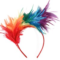 Junbestn Feather Fascinator Women Girl Headpiece Halloween Merry Christmas Tea Party 20S 50S 80S Headband Hat Cocktail Wedding P