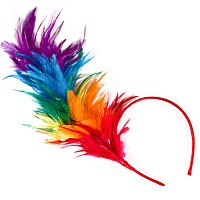 Junbestn Feather Fascinator Women Girl Headpiece Halloween Merry Christmas Tea Party 20S 50S 80S Headband Hat Cocktail Wedding P