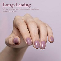 Rarjsm Sheer Purple Gel Nail Polish Translucent Clear Gel Polish French Manicure Milky Natural Transparent Gel Polish Grey Purpl