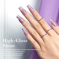 Rarjsm Sheer Purple Gel Nail Polish Translucent Clear Gel Polish French Manicure Milky Natural Transparent Gel Polish Grey Purpl