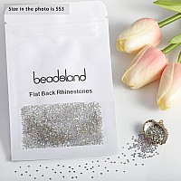 Beadsland 2880Pcs Flat Back Crystal Rhinestones Round Gems For Nail Art And Craft Glue Fix Crystal Abss31214Mm