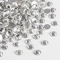 Beadsland 2880Pcs Flat Back Crystal Rhinestones Round Gems For Nail Art And Craft Glue Fix Crystalss31214Mm